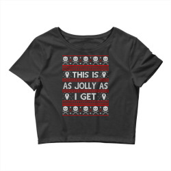 Custom Emo Gothic Ugly Christmas Sweater Crop Top By Rardesign Artistshot