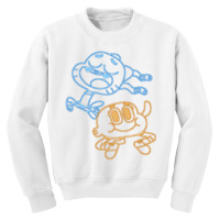 Cn The Amazing World Of Gumball & Darwin Neon Outline Pullover Hoodie Youth Sweatshirt | Artistshot