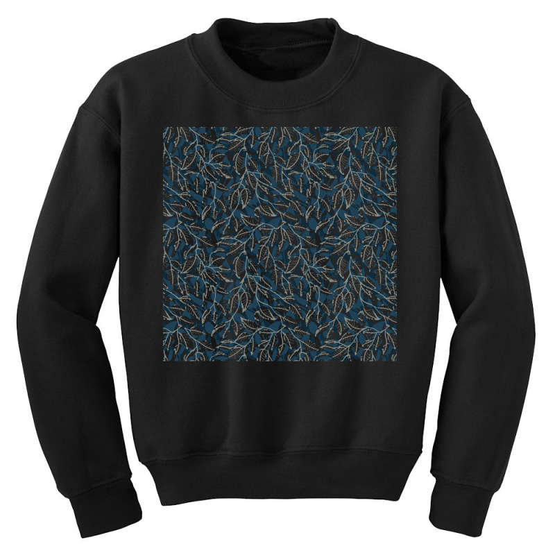 Nature Pattern T  Shirt Minimalist Leaf Line Art Illustration As A Sea Youth Sweatshirt by graysonmante940 | Artistshot