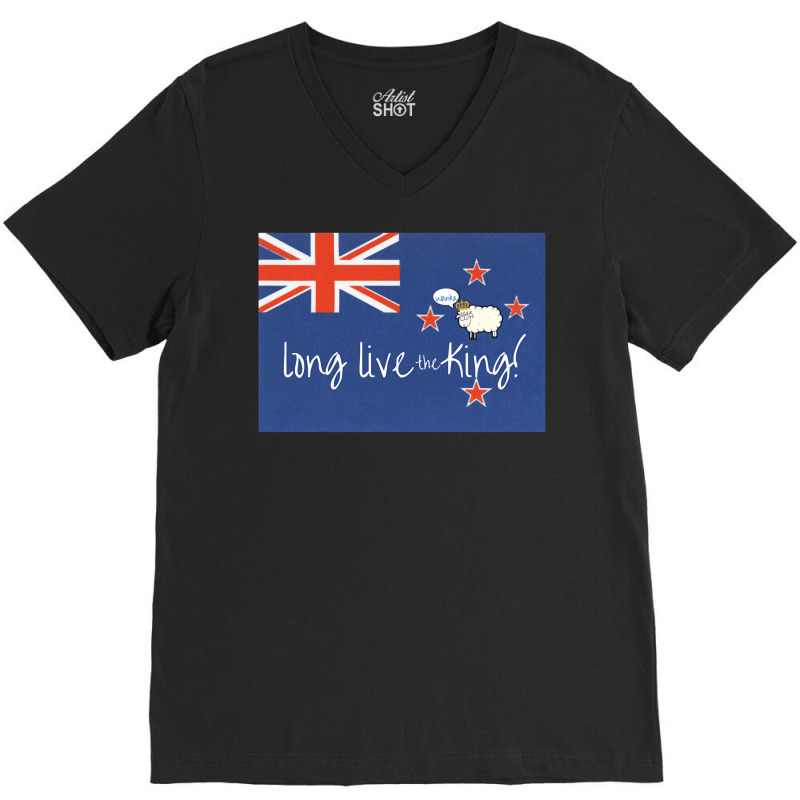 New Zealand  Long Live The King Long Sleeve T Shirt V-neck Tee | Artistshot