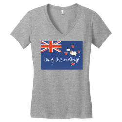 new zealand  long live the king long sleeve t shirt Women's V-Neck T-Shirt | Artistshot