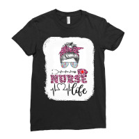 Nurse T  Shirt Nurse Life Leopard Registered Nurse, Cna, Nursing Schoo Ladies Fitted T-shirt | Artistshot