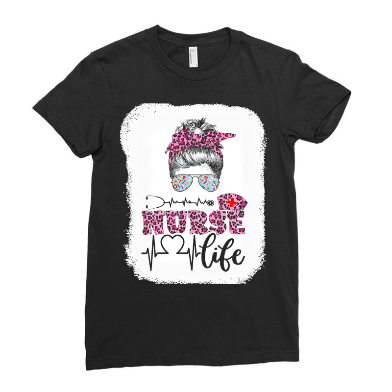 Nurse T  Shirt Nurse Life Leopard Registered Nurse, Cna, Nursing Schoo Ladies Fitted T-shirt | Artistshot