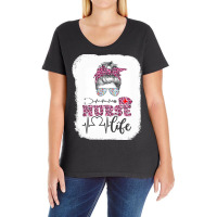 Nurse T  Shirt Nurse Life Leopard Registered Nurse, Cna, Nursing Schoo Ladies Curvy T-shirt | Artistshot