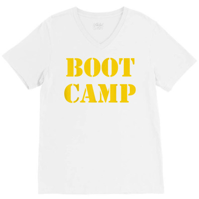 Boot Camp Shirt Military Bootcamp Fitness Tee V-neck Tee Designed By Wumorr