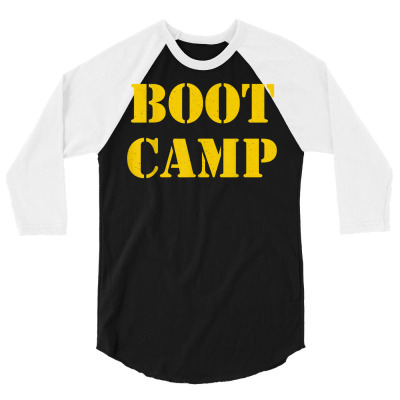 Boot Camp Shirt Military Bootcamp Fitness Tee 3/4 Sleeve Shirt Designed By Wumorr
