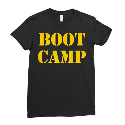Boot Camp Shirt Military Bootcamp Fitness Tee Ladies Fitted T-shirt Designed By Wumorr