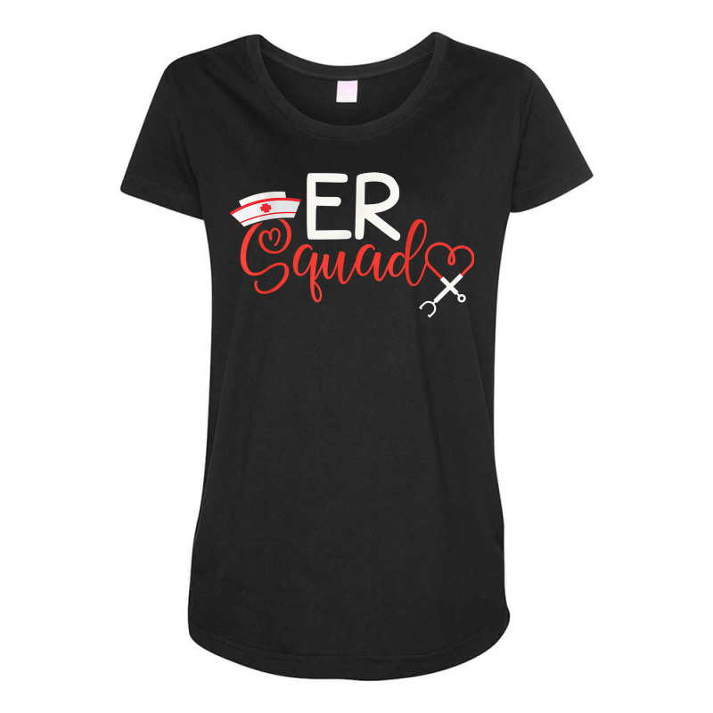 Er Nurse Squad   Emergency Room Nurse Gift Outfit For Nurses T Shirt Maternity Scoop Neck T-shirt | Artistshot