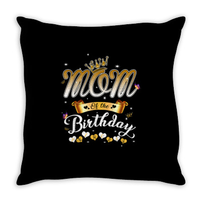 Mom Of The Birthday Princess Funny Mommy Mama Nana Grandma T Shirt Throw Pillow Designed By Hongthi