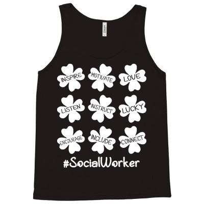 Social Worker St Patricks Day T  Shirt Shamrock Inspire Love Lucky Soc Tank Top Designed By Palehulking