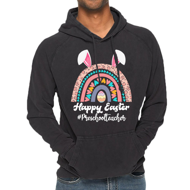 Teaching Easter Egg School Student T  Shirt Happy Easter Rainbow Leopa Vintage Hoodie | Artistshot