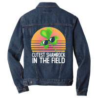 Unknown T  Shirt St Patricks Day Cutest Shamrock In The Field Kids Tod Men Denim Jacket | Artistshot