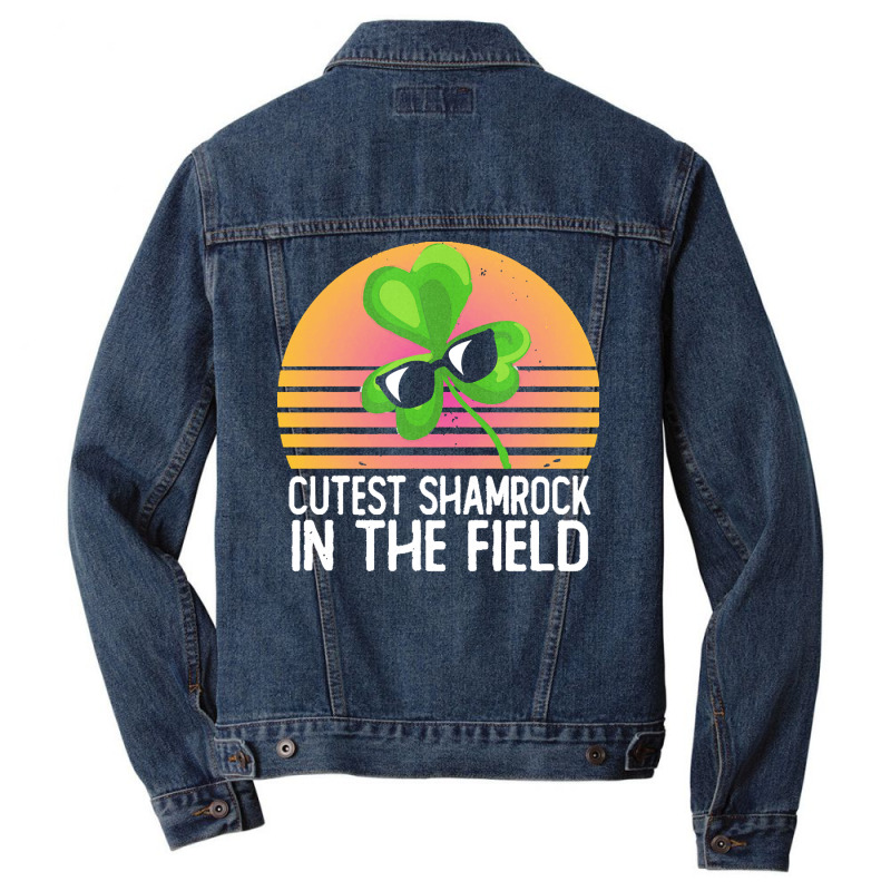 Unknown T  Shirt St Patricks Day Cutest Shamrock In The Field Kids Tod Men Denim Jacket | Artistshot