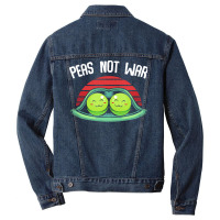 Vegetables T  Shirt Peas   Peas Not War   Cute Kawaii Pea Pun T  Shirt Men Denim Jacket | Artistshot