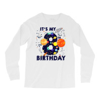 Kids Outer Space 8 Year Old 8th Birthday Party Boys Girls T Shirt Long Sleeve Shirts | Artistshot