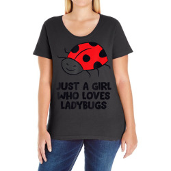 just a girl who loves ladybugs t shirt Ladies Curvy T-Shirt | Artistshot