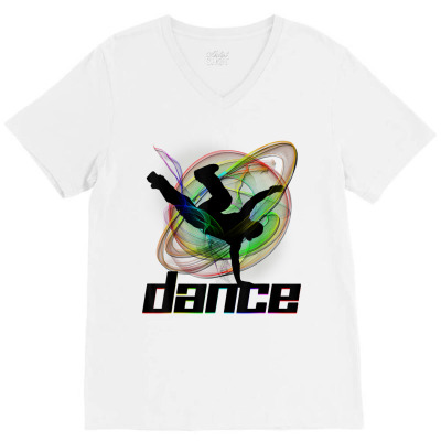 Breakdancing Street Dance Fast Movement Dancing V-neck Tee Designed By Roger K