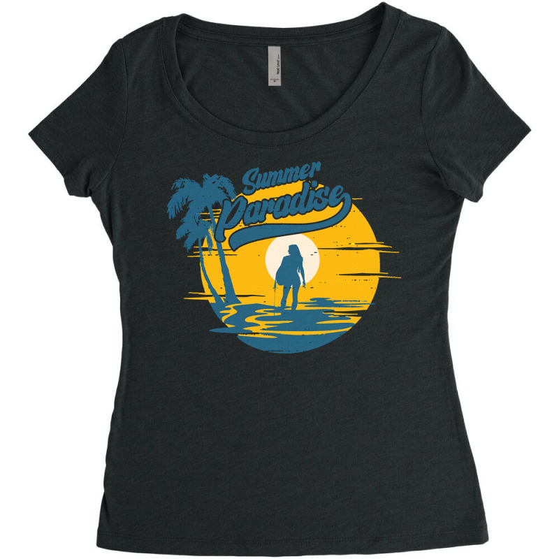 Summer Paradise T  Shirt Summer Paradise T  Shirt Women's Triblend Scoop T-shirt by schillerelroy788 | Artistshot