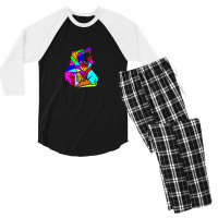 Bear Abstract Men's 3/4 Sleeve Pajama Set | Artistshot