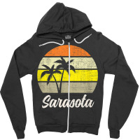 Sarasota Vintage 70s Love Florida Surf Beach Retro Sunset T Shirt Zipper Hoodie | Artistshot