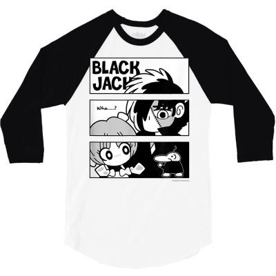 Black Jack, Pinoko And Spider (c)tezuka Productions T Shirt 3/4 Sleeve Shirt Designed By Khamiamashburn