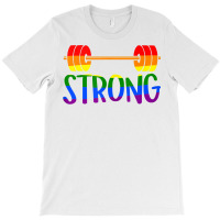 Gay Pride Strong Gym Rainbow Barbell Tank Top T-shirt | Artistshot