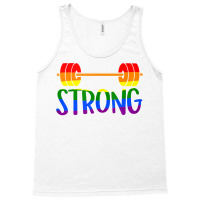 Gay Pride Strong Gym Rainbow Barbell Tank Top Tank Top | Artistshot