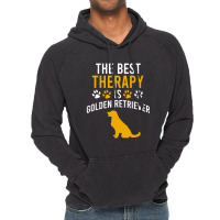 The Best Therapy Is Golden Retriever Vintage Hoodie | Artistshot