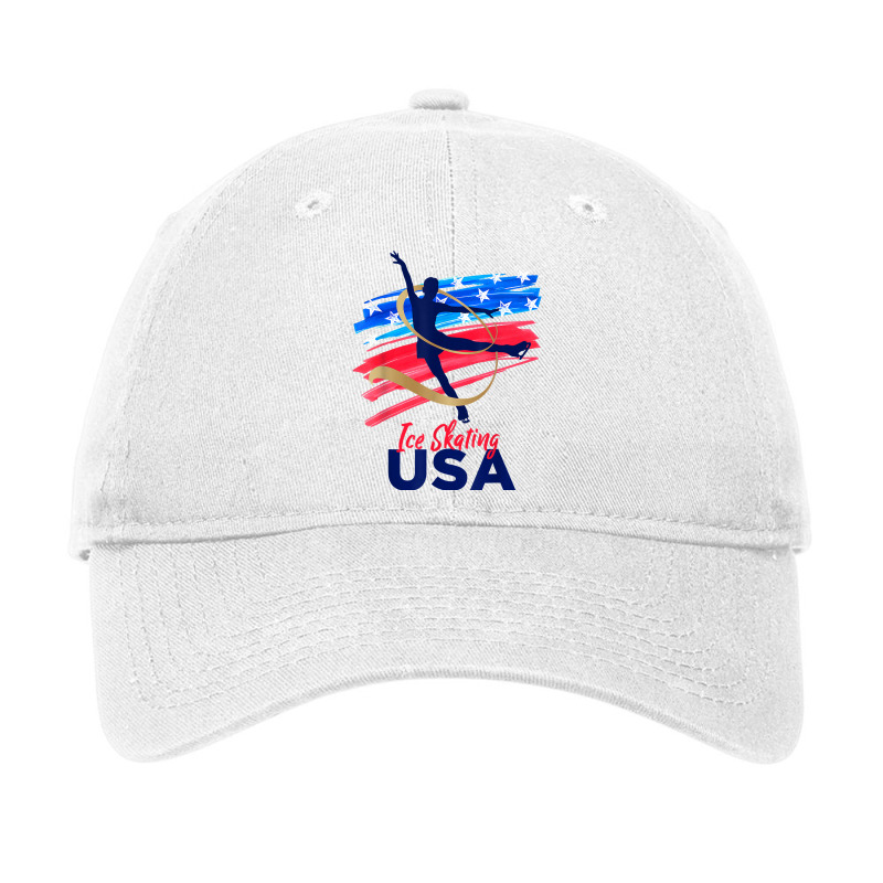 Ice Skating Dance Support The Team Tshirt Usa Flag T Shirt Adjustable Cap by emaliekrein | Artistshot