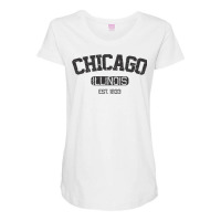 Vintage Chicago Illinois Est. 1833 Souvenir Gift Premium T Shirt Maternity Scoop Neck T-shirt | Artistshot