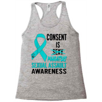 Nn Teal Ribbon Sexual Assault Awareness Costume Warrior T Shirt Racerback Tank | Artistshot