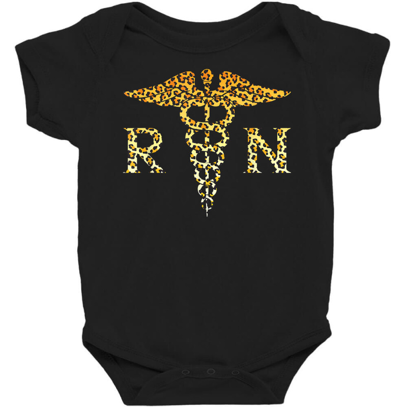 Rn Registered Nurse Leopard Lovely Nursing Student T Shirt Baby Bodysuit | Artistshot