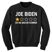 Funny Joe Biden 1 Star Review Very Bad Would Not Recommend T Shirt Youth Sweatshirt | Artistshot