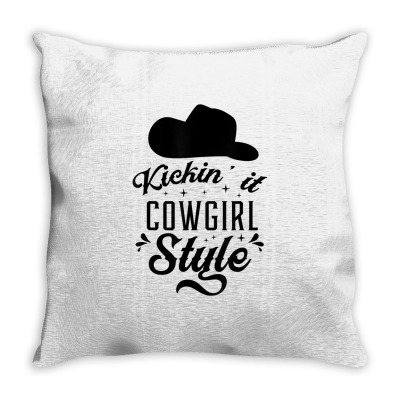 Princess Cowboy Hat Western Cowgirl Girls Line Dance Throw Pillow Designed By Roger K