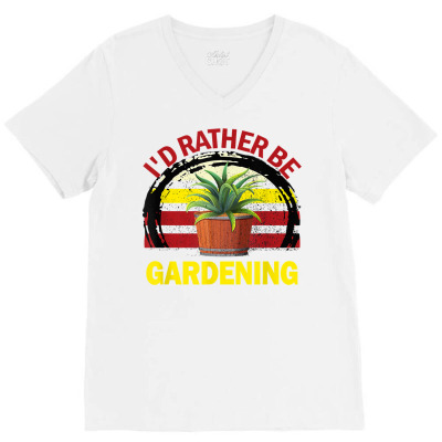 Grunge Sunset Planting Garden Flowers Plants Gardening T Shirt V-neck Tee Designed By Tarafeli