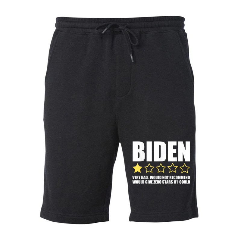 Funny Anti Joe Biden One Star Review Republican Political T Shirt Fleece Short | Artistshot