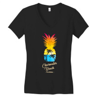 Clearwater Beach   Florida Souvenir   Pineapple Sunset T Shirt Women's V-neck T-shirt | Artistshot