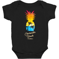 Clearwater Beach   Florida Souvenir   Pineapple Sunset T Shirt Baby Bodysuit | Artistshot