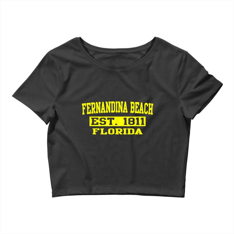 Fernandina Beach T Shirt Florida Amelia Island Tee Shirt Crop Top by kogmor58594 | Artistshot