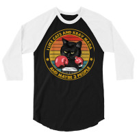 Krav Maga Tshirt Cat Tee Martial Art Israel Defense Forces T Shirt 3/4 Sleeve Shirt | Artistshot