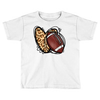 Leopard Football Love Heart Football Lover Football Season T Shirt Toddler T-shirt | Artistshot