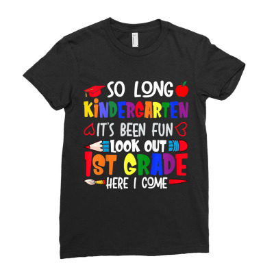 Kids So Long Kindergarten Kids T Shirt Ladies Fitted T-shirt Designed By Alanrache