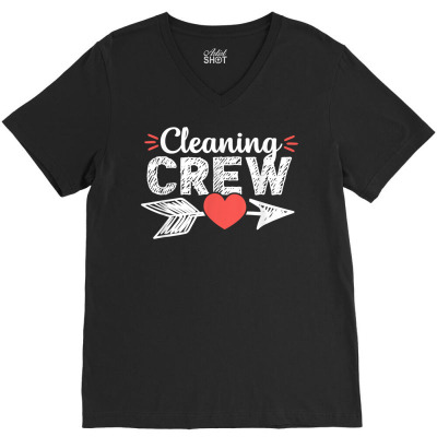 Cleaning Crew School Custodian Janitor Appreciation Gift T Shirt V-neck Tee Designed By Khyekaltenhauser