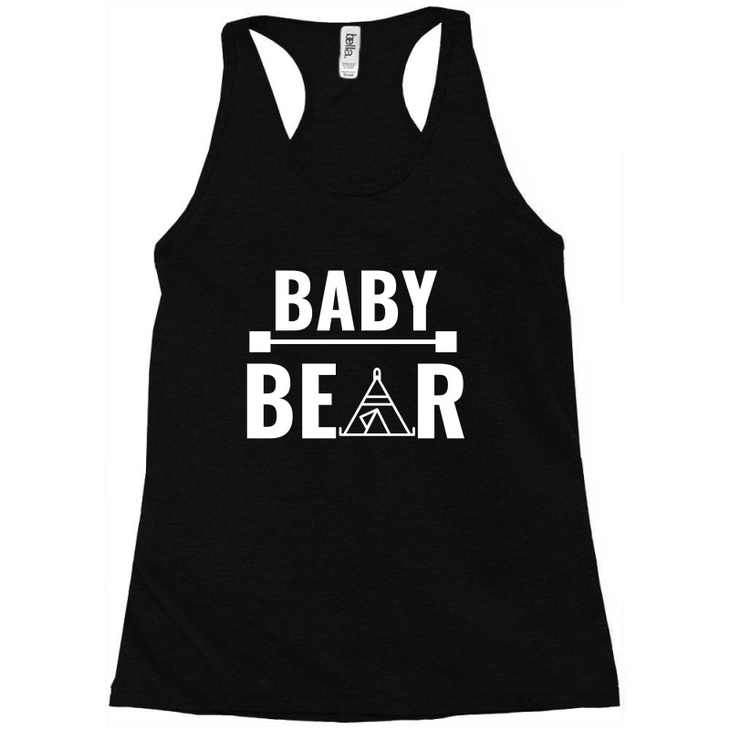 Family Bear Pregnancy Announcement Baby White Racerback Tank by Perfect Designers | Artistshot