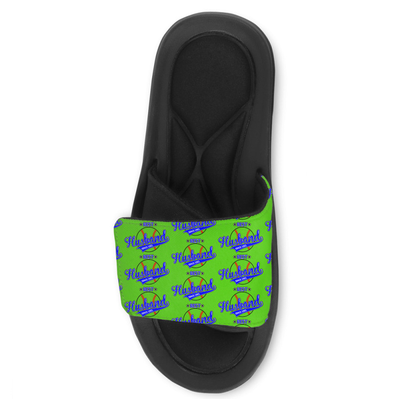 Best Husband Since 1961- Baseball Husband Slide Sandal | Artistshot