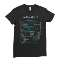 Hello World Coding, Computer Programming Languages T Shirt Ladies Fitted T-shirt | Artistshot