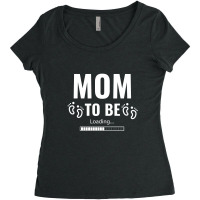 Mom To Be Loading White Women's Triblend Scoop T-shirt | Artistshot