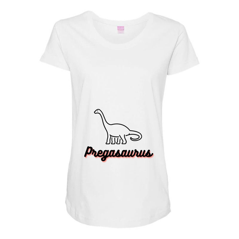 Pregasaurus Pregnancy Announcement Maternity Scoop Neck T-shirt by Perfect Designers | Artistshot