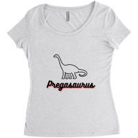 Pregasaurus Pregnancy Announcement Women's Triblend Scoop T-shirt | Artistshot