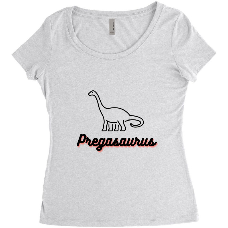 Pregasaurus Pregnancy Announcement Women's Triblend Scoop T-shirt by Perfect Designers | Artistshot